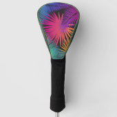 Tropical Palm Tree Blätter Jungle Rainbow Golf Headcover (Vorderseite)