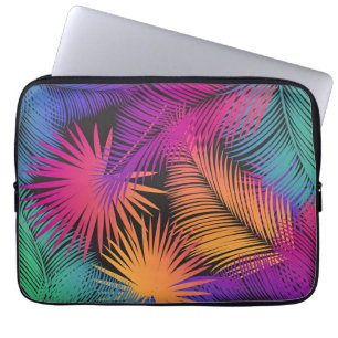 Tropical Palm Tree Blätter Jungle Rainbow Laptopschutzhülle
