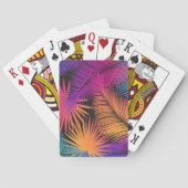 Tropical Palm Tree Blätter Jungle Rainbow Spielkarten (Rückseite)