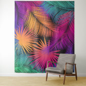 Tropical Palm Tree Blätter Jungle Rainbow Wandteppich (Beispiel)