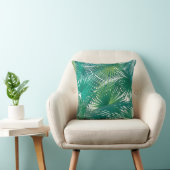 Tropical Palm Tree Blätter Muster Aquarell Trend Kissen (Stuhl )