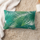 Tropical Palm Tree Blätter Muster Aquarell Trend Lendenkissen (Decke)