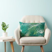 Tropical Palm Tree Blätter Muster Aquarell Trend Lendenkissen (Stuhl )
