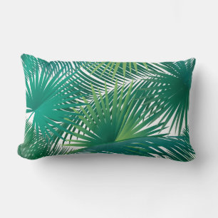 Tropical Palm Tree Blätter Muster Aquarell Trend Lendenkissen