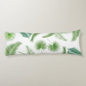 Tropical Palm Tree Blätter Muster Aquarell Trend Seitenschläferkissen (Rückseite)