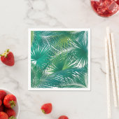 Tropical Palm Tree Blätter Muster Aquarell Trend Serviette (Beispiel)