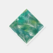 Tropical Palm Tree Blätter Muster Aquarell Trend Serviette (Ecke)