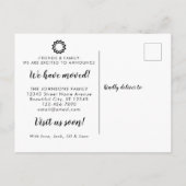 Tropical Palm Tree Blätter Zuhause Sweet Zuhause M Ankündigungspostkarte (Rückseite)