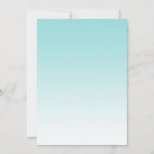 Tropical Palm Tree Blue Beach Hochzeit Einladung (Rückseite)