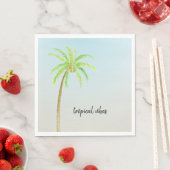 Tropical Palm Tree Blue Ombre Serviette (Beispiel)