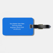 Tropical Palm Tree Blue Sky "Hier kommt die Sonne" Gepäckanhänger (Rückseite horizontal)