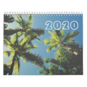 Tropical Palm Tree Blue Sky Retro Sommerblick Kalender (Titelbild)