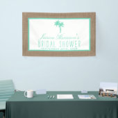 Tropical Palm Tree Burlap Beach Brautparty Banner (Messeveranstaltung)