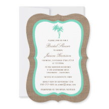 Tropical Palm Tree Burlap Beach Brautparty