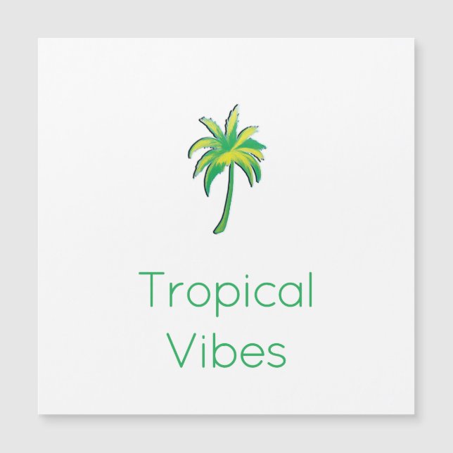 Tropical palm tree card  magnetkarte (Vorderseite)