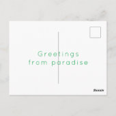 Tropical palm tree card  postkarte (Rückseite)