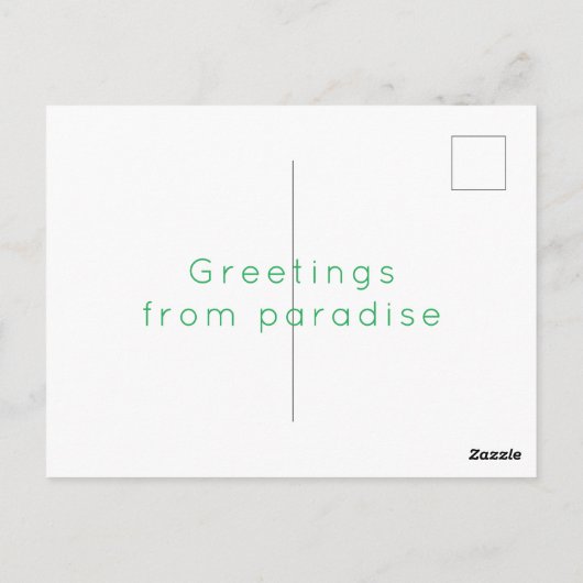 Tropical palm tree card  postkarte (Rückseite)