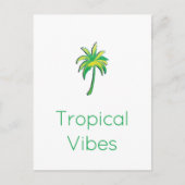 Tropical palm tree card  postkarte (Vorderseite)