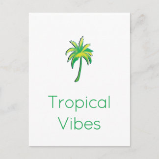 Tropical palm tree card  postkarte