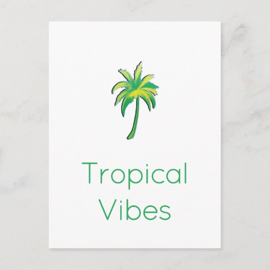 Tropical palm tree card  postkarte (Vorderseite)