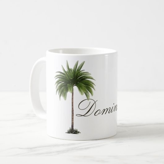 Tropical Palm Tree Chic Personal Kaffeetasse (Vorderseite Links)