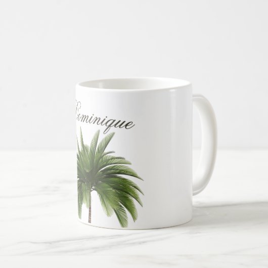 Tropical Palm Tree Chic Personal Kaffeetasse (VorderseiteRechts)