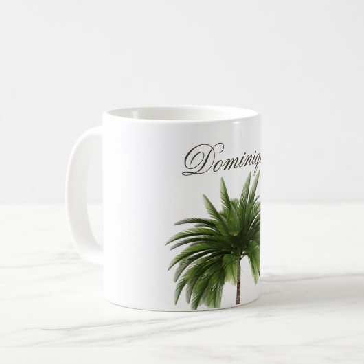 Tropical Palm Tree Chic Personal Kaffeetasse (Vorderseite Links)