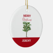 Tropical Palm Tree Christmas Tree Holiday Keramik Ornament (Rechts)