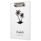Tropical Palm Tree Coastal Personalized Klemmbrett (Links)