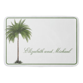 Tropical Palm Tree Couple Elegant Badematte