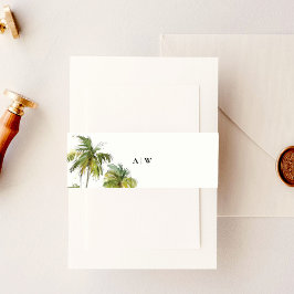 Tropical Palm Tree Einladungsbanderole