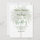 Tropical Palm Tree Elegant Moderne, stilvolle Hoch Einladung (Rückseite)