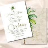 Tropical Palm Tree Elegant Moderne, stilvolle Hoch Einladung