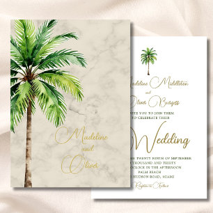 Tropical Palm Tree Elegant Moderne, stilvolle Hoch Einladung