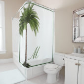 Tropical Palm Tree Elegante Champagner Marbella Duschvorhang (Beispiel)