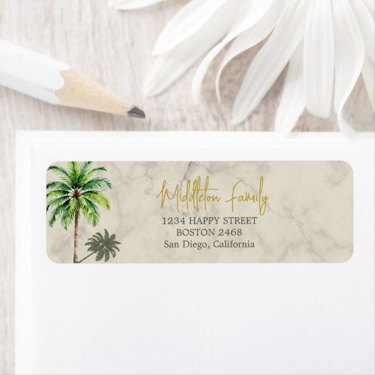 Tropical Palm Tree Elegante Creme (Insitu)