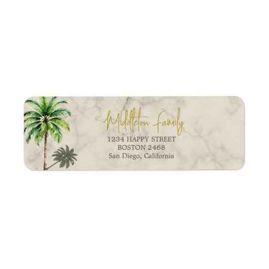 Tropical Palm Tree Elegante Creme (Vorne)