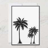 Tropical Palm Tree Elegante Hochzeit Einladung (Rückseite)