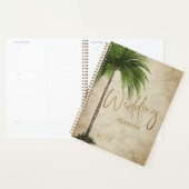 Tropical Palm Tree Elegante Moderne Hochzeit Planer (Anzeige)