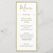 Tropical Palm Tree Elegante Moderne Rustikale Hoch Menükarte (Vorderseite)