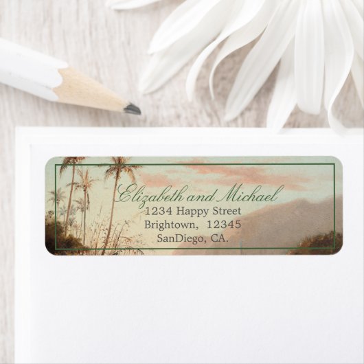 Tropical Palm Tree Elegante Moderner Chic (Insitu)