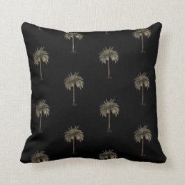 Tropical Palm Tree Elegantes Schwarzes Modern Stil Kissen