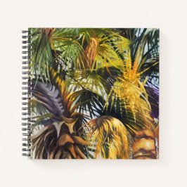 Tropical Palm Tree farbenfrohe Originalgemälde Notizblock