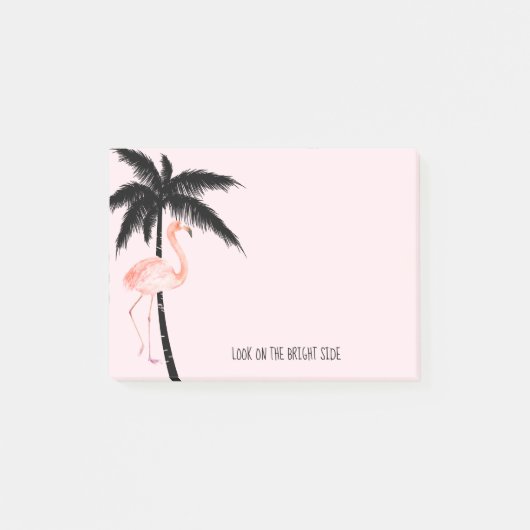 Tropical Palm Tree Flamingo Post-it Klebezettel (Vorderseite)