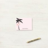 Tropical Palm Tree Flamingo Post-it Klebezettel (Auf Schreibtisch)
