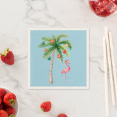 Tropical Palm Tree Flamingo Serviette (Beispiel)
