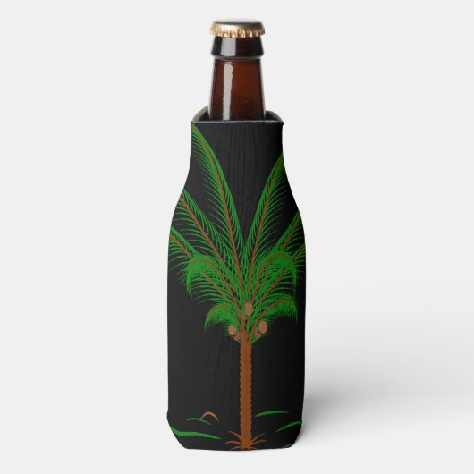 Tropical Palm Tree Flaschenkühler (Flaschenvorderseite)