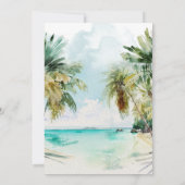 Tropical Palm Tree Floral Beach Brautparty Einladung (Rückseite)