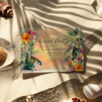 Tropical Palm Tree Floral Beach Probe Dinner