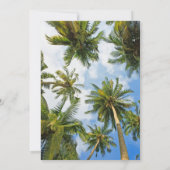Tropical Palm Tree Florida Beach Wedding Einladung (Rückseite)